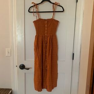 Orange maxi dress